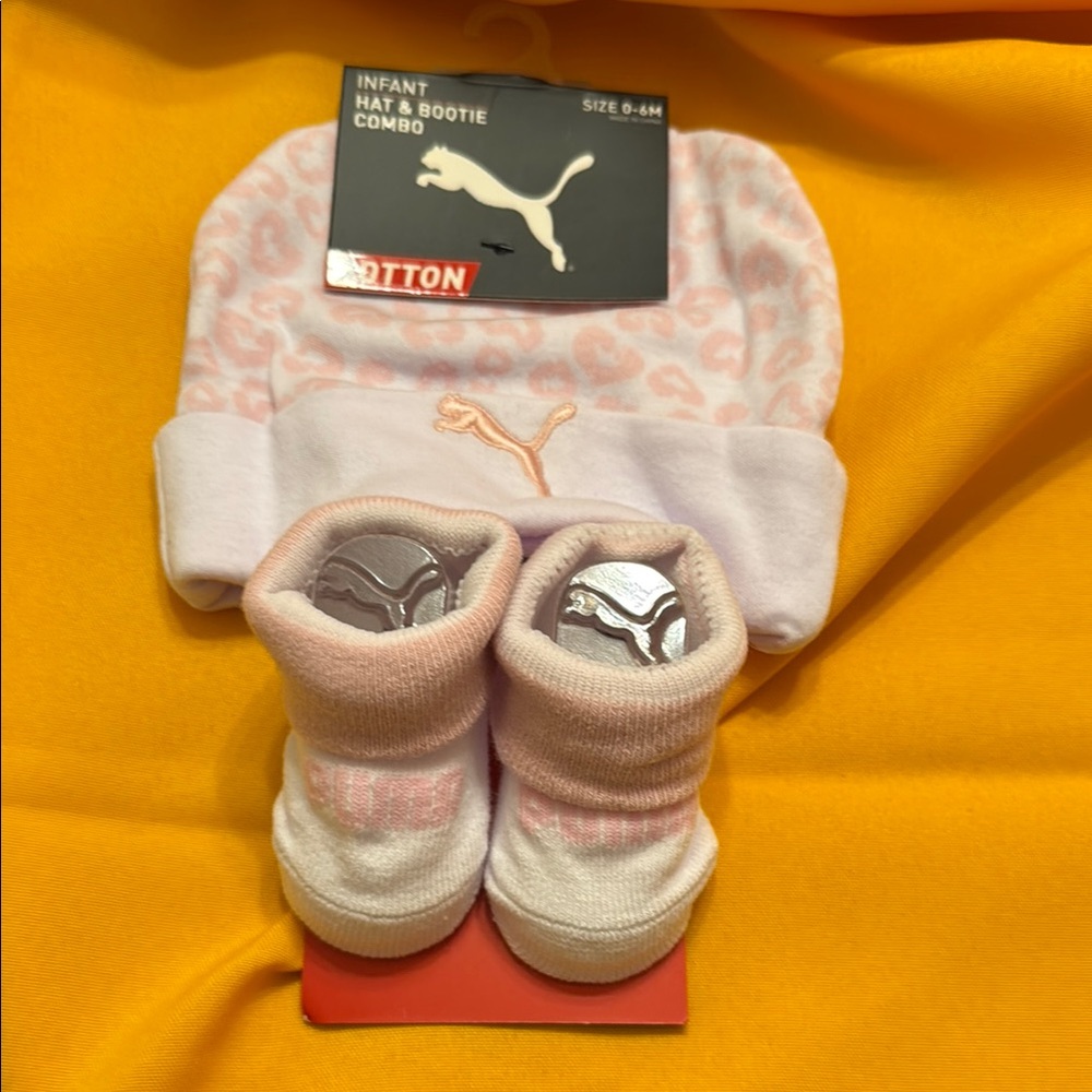 Puma Infant Hat & Bootie Combo - Pink
